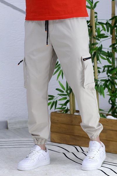 WAFRA Pantaloni de jogger cargo din material parașuta pentru bărbați 1