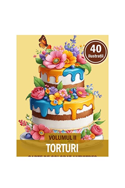 Legendary Gifts Антистресова книжка за оцветяване, 40 илюстрации Торти - том ...