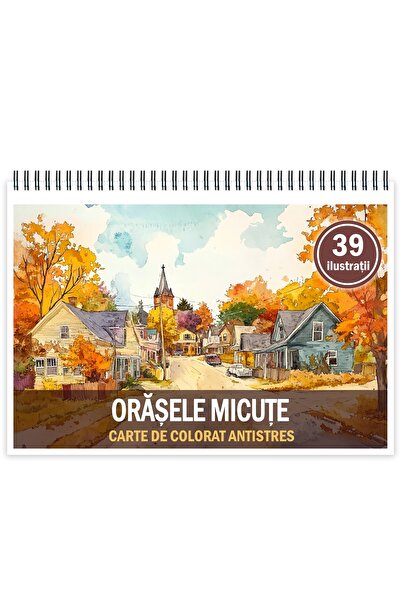 Legendary Gifts Carte de colorat antistres, 39 de ilustrații, orășele, 84 de pagini, format: A4,