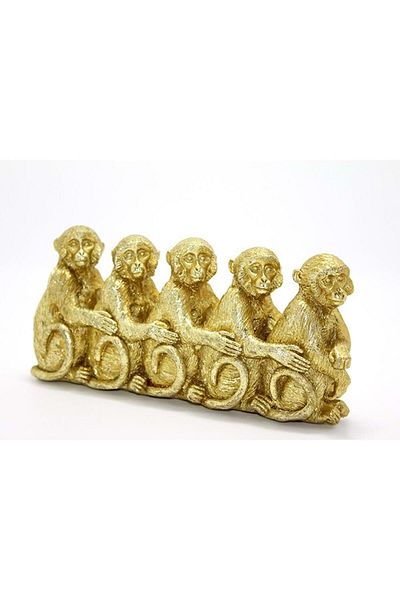 ECOME Polyester 5 Monkey Figurine Decorative Gift