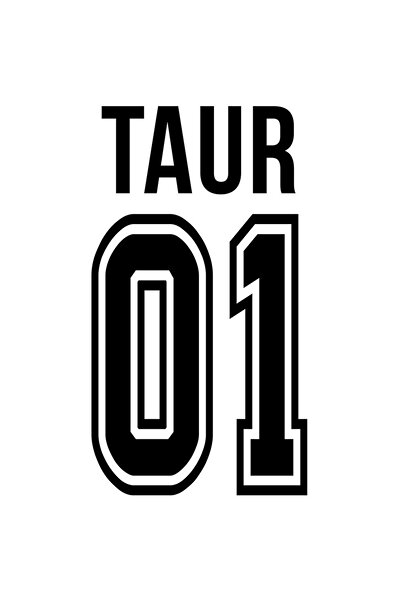 StoryGift Romania Sticker Autocolant 70CM Cu Textul Taur, si Numarul 01, Cel ...