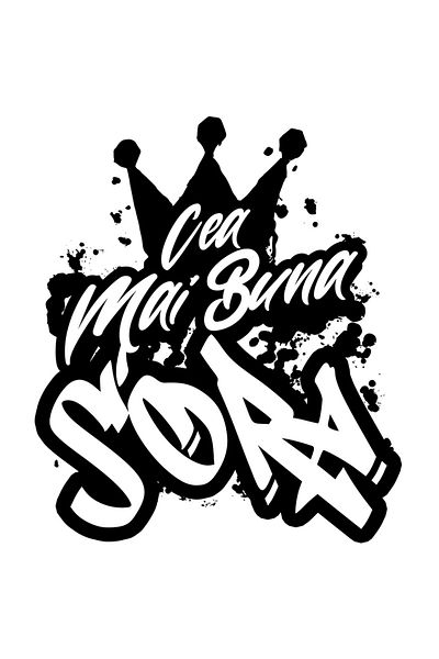 StoryGift Romania Sticker Adeziv 90CM Pentru Cea Mai Buna Sora, Apreciere, Cadou, Rasplata, Multumire cu Margini