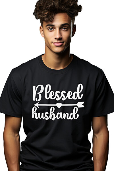 StoryGift Romania Tricou bărbătesc cu o inimă pentru un soț binecuvântat cu o...