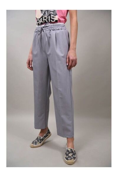 FASHIONLAND PANTALONI CU TALIE COMBINATA FORANO TALIE UNICA Gri