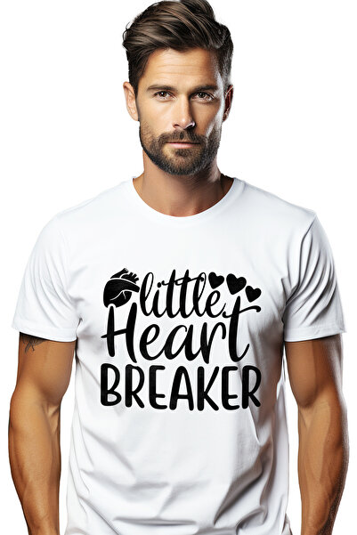 StoryGift Romania Tricou bărbătesc cu inimioare pentru o mică frângătoare de ...