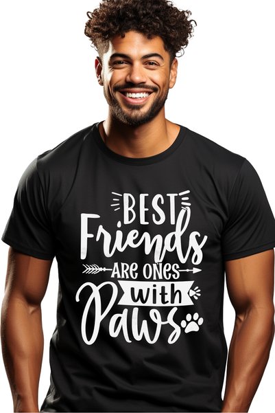 StoryGift Romania Ανδρικό T-shirt με το μήνυμα "Οι καλύτεροι φίλοι είναι αυτο...