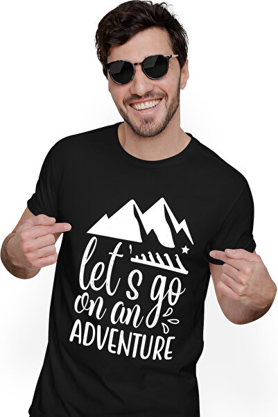 StoryGift Romania Men's T-shirt With Mountains And The Text In English "let's...