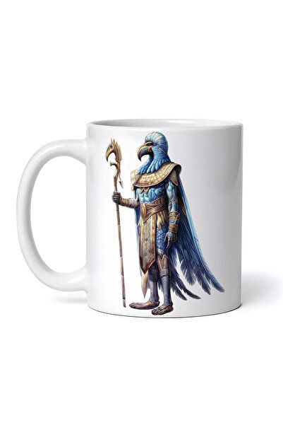 OEM Εξατομικευμένη λευκή κούπα, Θεός του ουρανού Ώρος, INOVATIX®. 330ml