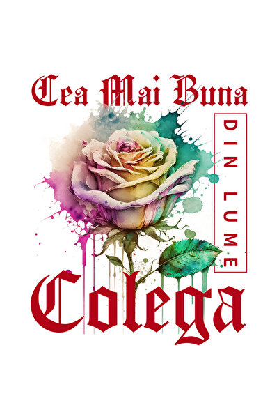 StoryGift Romania Sticker Autocolant 70CM Cu Textul Cea Mai Buna Colega, Din ...