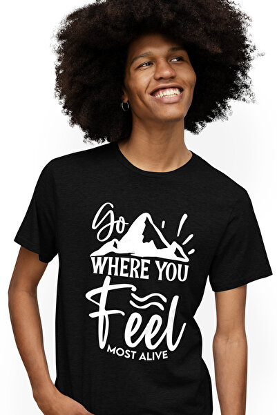 StoryGift Romania Men's T-shirt With Mountains And A Message That Urges You T...