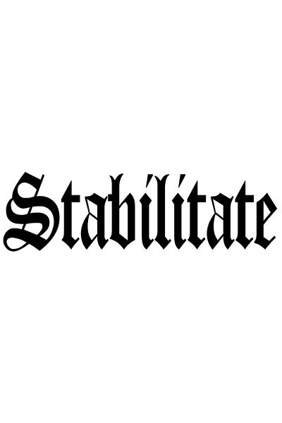 StoryGift Romania Sticker Eticheta 40CM Stabilitate, Mesaj Motivational, Cuvant, Text Inspirational, Self Care c