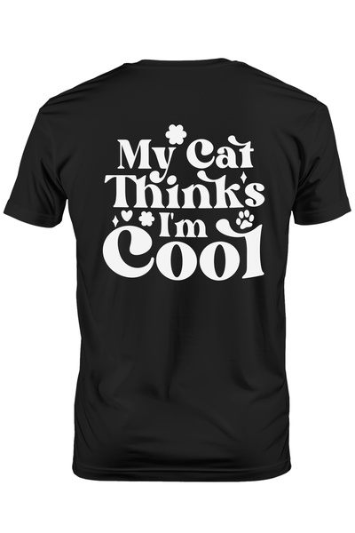 StoryGift Romania Tricou bărbătesc cu floricele de porumb și mesajul „Pisica ...