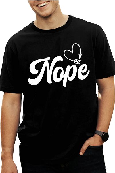 StoryGift Romania Men's T-shirt for those who say "No" to love with print on the front, 100% Cotton, Neg STG
