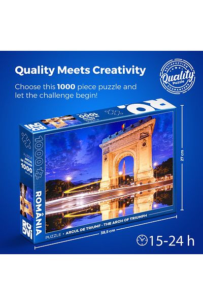 D-Toys The Arch of Triumph - Adult Puzzle 1000 pieces - Images from Romania