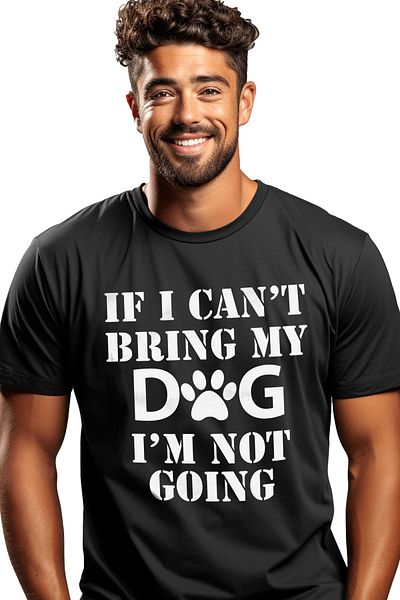 StoryGift Romania Men's T-shirt for those who never go anywhere without their dog with print on the front, 10 STG