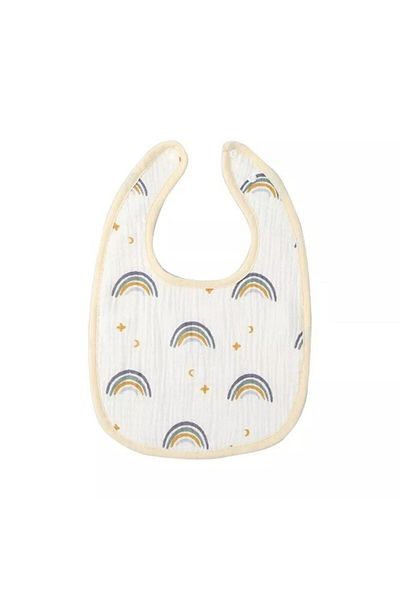 OEM U-Shaped Cotton Bib for Babies 0-12 Months, Waterproof, with Caps