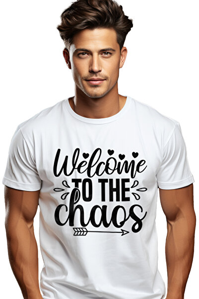 StoryGift Romania Tricou Barbati cu inimioare si mesajul in engleza "Welcome ...