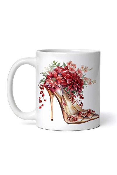 OEM Cană albă personalizată, pantofi cu toc înalt Adelina de Crăciun, INOVATI...