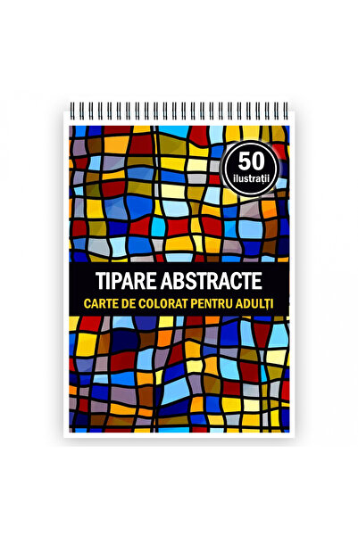 Legendary Gifts Carte de colorat pentru adulți, 50 de ilustrații, modele abstracte, 106 pagini, format A4