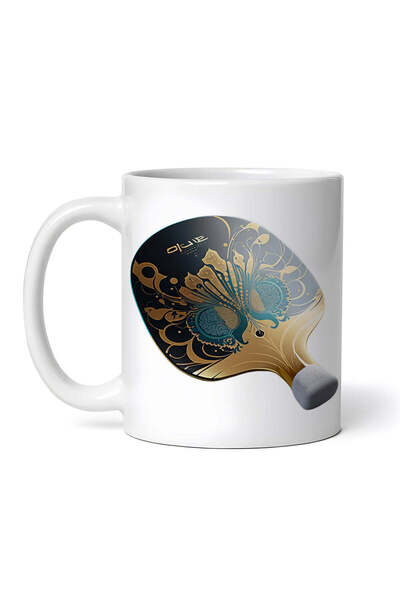 OEM Cană albă personalizată, paletă de tenis de masă, INOVATIX®. 330ml