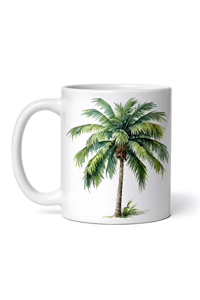 OEM Cană albă personalizată, palmier, INOVATIX®. 330ml