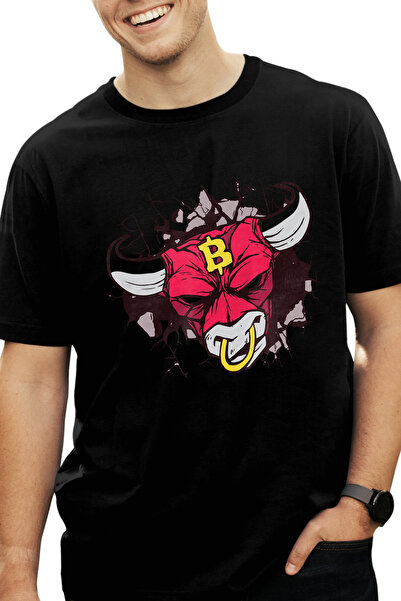 StoryGift Romania Tricou bărbătesc Nervous Taurus Crypto Bitcoin, cu imprimeu...