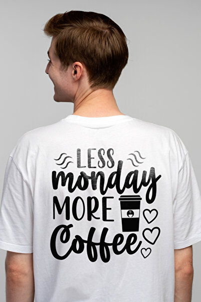 StoryGift Romania Tricou bărbătesc cu inimioare și textul „mai puțin luni, ma...