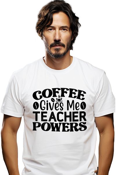 StoryGift Romania Men's T-shirt for teachers who gain strength after drinking coffee with STG print