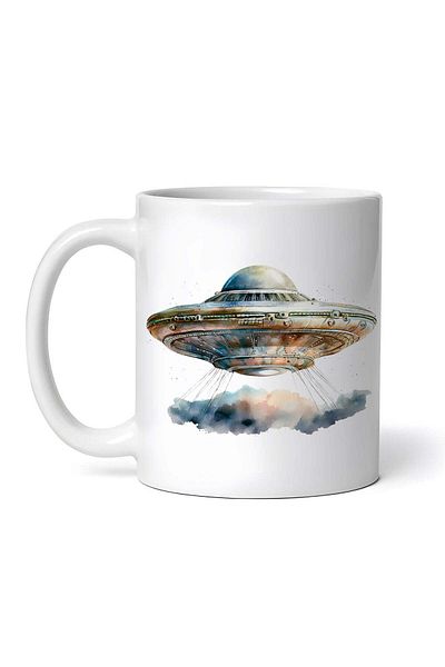 OEM Personalized white mug, UFO, INOVATIX®. 330ml