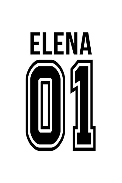 StoryGift Romania Sticker Autocolant 70CM Cu Textul Elena, si Numarul 01, Cel...