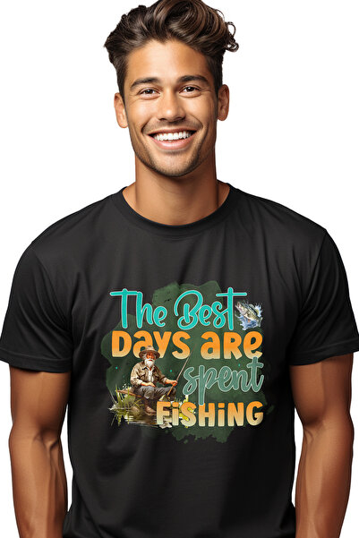 StoryGift Romania Tricou Barbati cu un pescar batran cu mesajul "The best day...