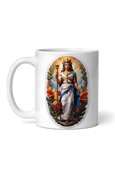 OEM Εξατομικευμένη λευκή κούπα, Ελληνίδα θεά Ήβη, INOVATIX®. 330ml