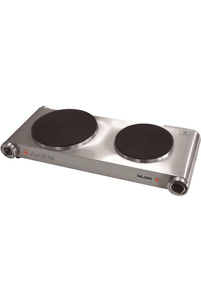 PALSON Double Steel Cooking Hob 30993, 2500W – Dual Vitroceramic Stoves, Overheating Protection