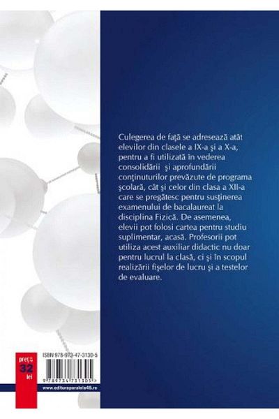 Paralela 45 Fizică. Probleme selectate pentru clasele IX-X și Bacalaureat, Traian Anghel