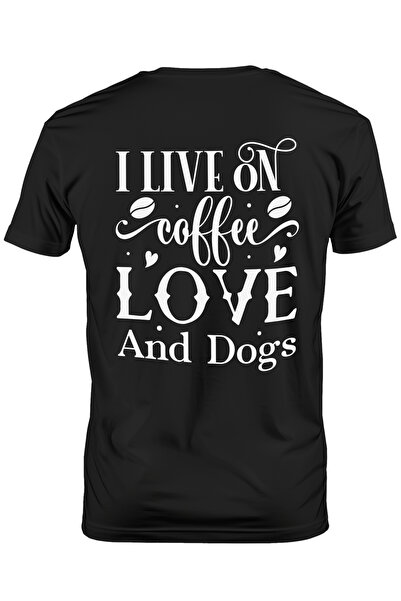 StoryGift Romania Men's T-shirt With The Message "i Live On Coffee, Love And ...