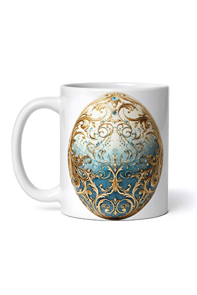 OEM Cană albă personalizată, Ouă decorate Suflet curat, INOVATIX®. 330ml