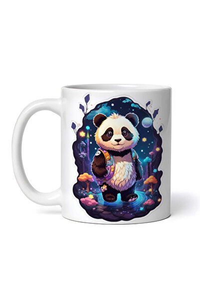 OEM Cană albă personalizată, cu panda pe inserție, INOVATIX®. 330 ml