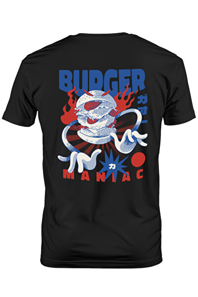 StoryGift Romania Tricou Barbati Cu Mesaj In Engleza Burger Maniac, Fast Food...