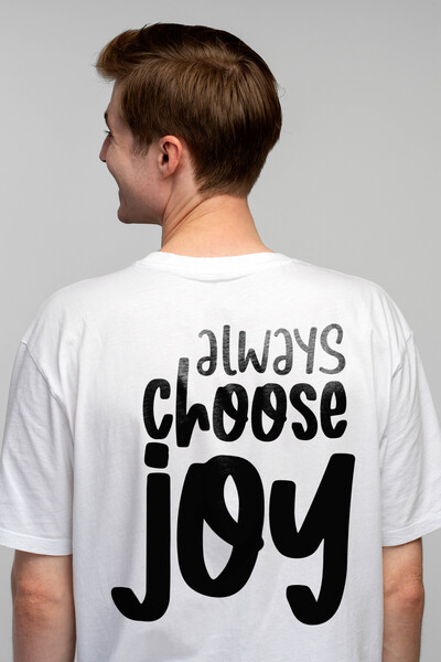 StoryGift Romania Tricou Barbati cu textul in engleza "Always choose joy" - a...