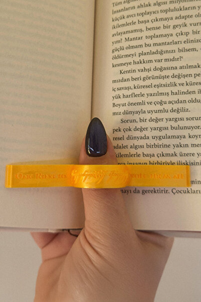 sob3studio جهاز قراءة حامل صفحة كتاب سيد الخواتم مع فتحة إصبع - علامة كتاب