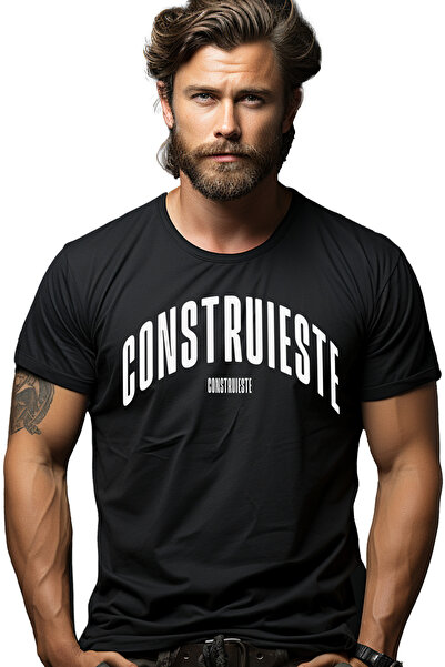 StoryGift Romania Tricou Barbati Cuvantul Construieste, Motivational, Self He...