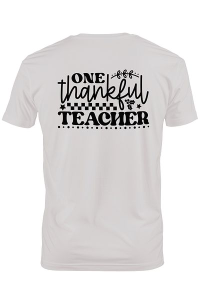 StoryGift Romania Men's T-shirt for a teacher appreciated by students with the message "One thankful teacher" with iSTG