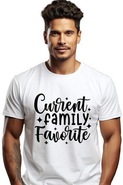 StoryGift Romania Men's T-shirt For The One Who Is The Family Favorite At The Moment With Print On The Face, 100% Stg