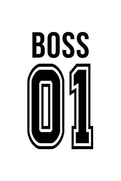 StoryGift Romania Sticker Autocolant 70CM Cu Textul boss, si Numarul 01, Cel ...
