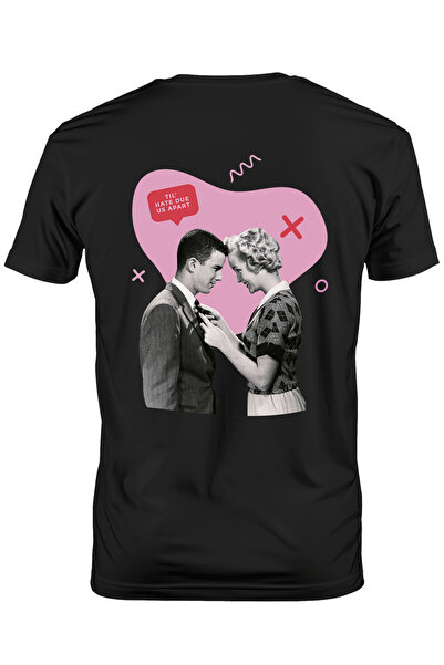 StoryGift Romania Ανδρικό Ρετρό Μπλουζάκι  "I Love You ", Με στάμπα στην πλάτ...