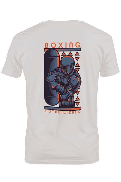 StoryGift Romania Men's T-shirt With Text In English Boxing Estabilizhed, Metal Robot Training Bag Of Stg