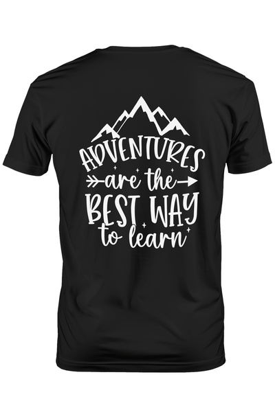 StoryGift Romania Men's T-shirt With Mountains And The Message "adventures Ar...
