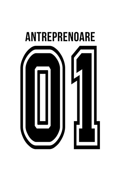 StoryGift Romania Sticker Adeziv 90CM Cu Textul antreprenoare, si Numarul 01,...