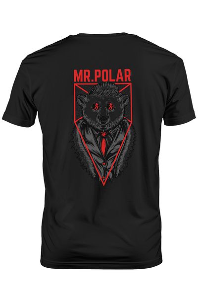 StoryGift Romania Tricou bărbătesc cu urs polar cu coafură, ochelari de soare în costum cu cravată, Textstg