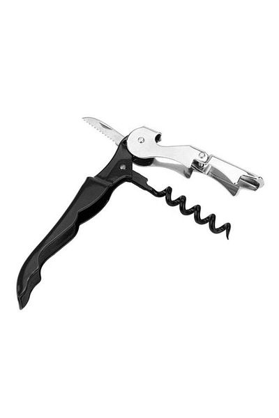 Generic Stainless Steel Wine Cap Opener Black/Silver 4.7x0.8inch